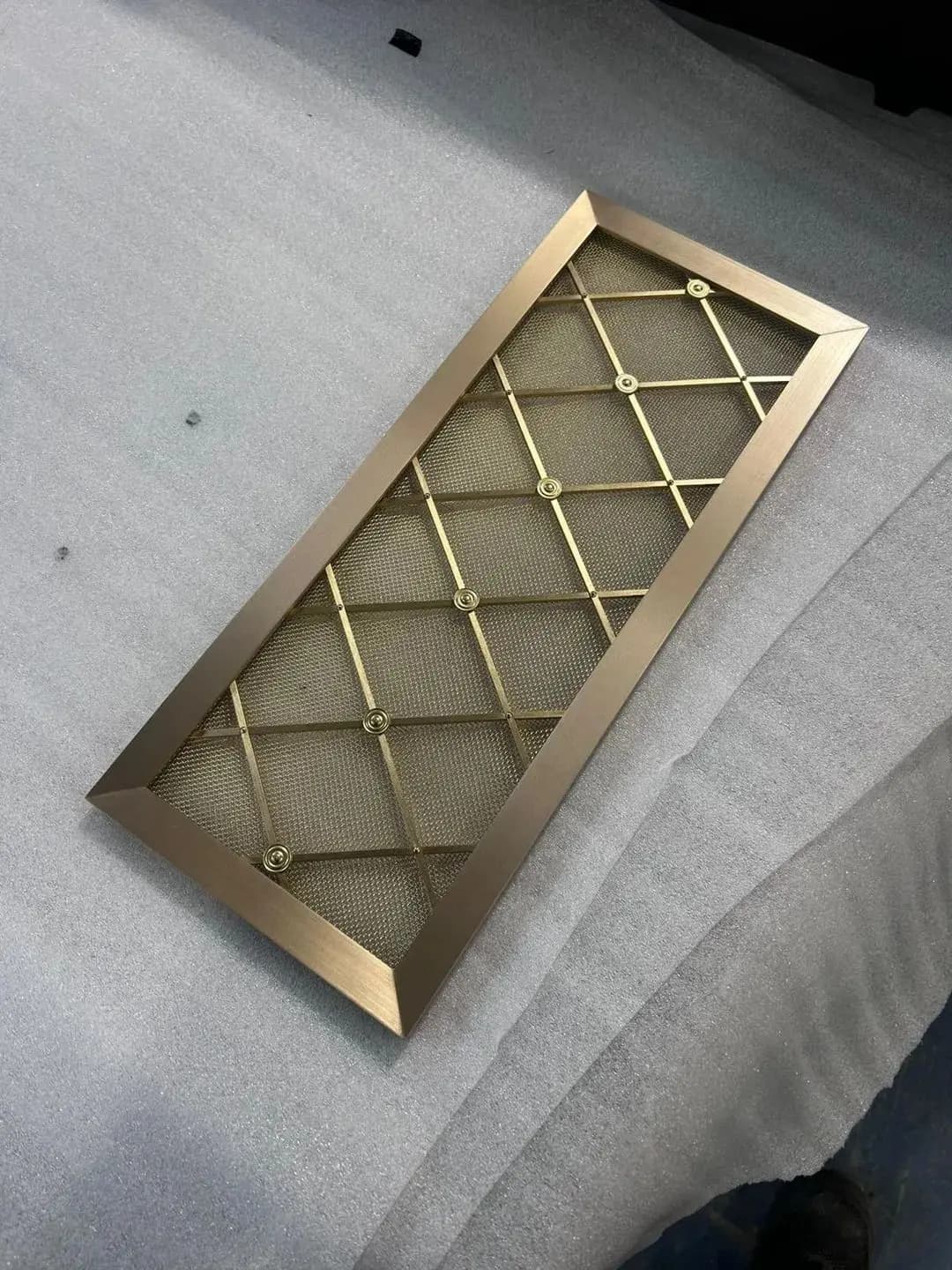 Fire-rated glazed bronze screen