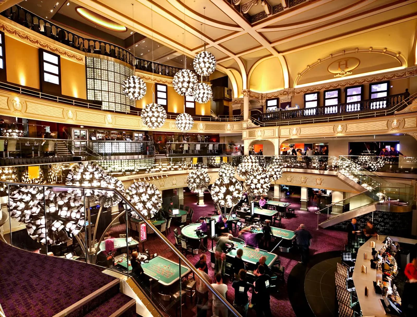 Architectural metalwork within the Hippodrome Casino