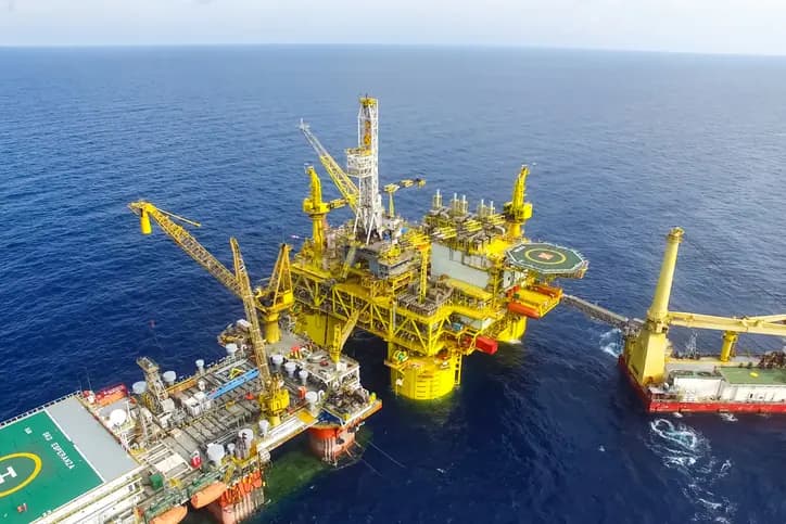 Offshore platform protected by specialist industrial coatings