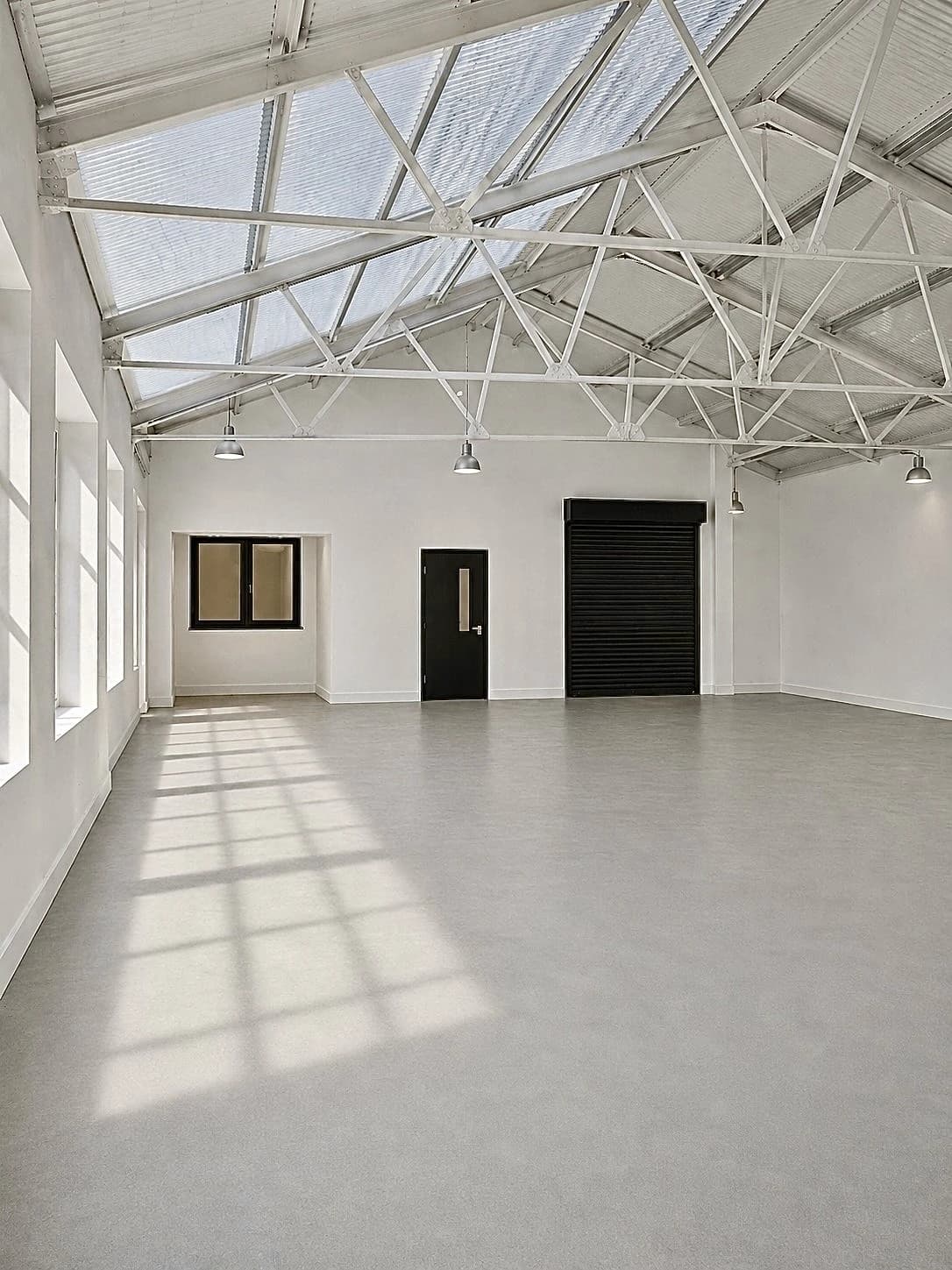 Completed open-plan commercial office interior